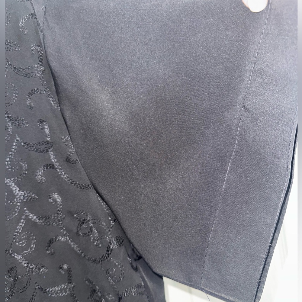 Versace Intensive Black Silk Jacquard Vintage Shirt Medusa Buttons Size 1X Y2K - Picture 8 of 14